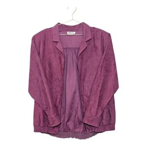 Vintage Dee California Cardigan Jacket Size  Small Open Front  Purple